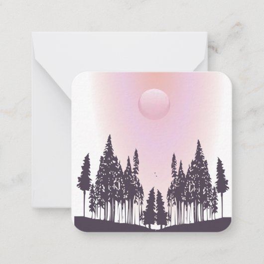 Natuur scène notitiekaart notitiekaartje (Voorkant)