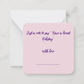 Natuur scène notitiekaart notitiekaartje (Achterkant)