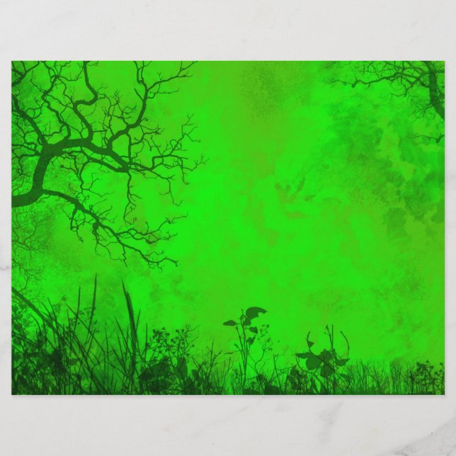 Natuur Scène Scrapbook Paper (Voorkant)