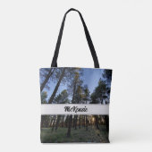 Natuur Scene Sunset Kaibab Forest Personalize Tote Bag (Achterkant)