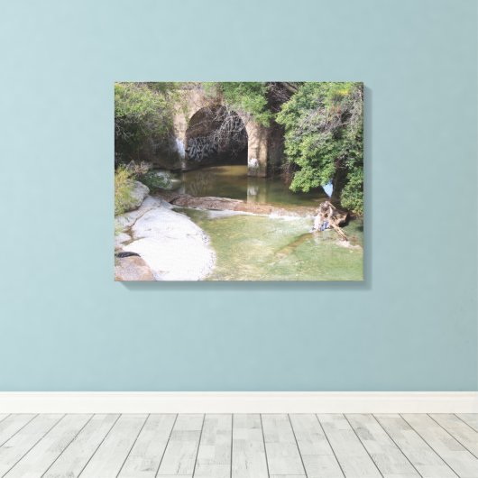 Natuur Scène van Watershed Canvas Afdruk (Insitu (Houten vloer))