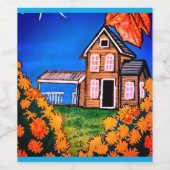 Natuur Scene Wijnlabel Wijn Etiket (Enkel label)