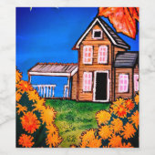 Natuur Scene Wijnlabel Wijn Etiket (Enkel label)