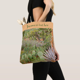Natuur scene, woestijn, sedona, cactus, tote bag