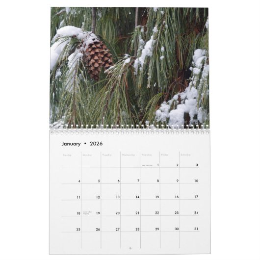 Natuur Scenes Midwest Garden Landscape Maandelijks Kalender (Jan 2026)