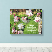 Natuur schiet niet Inspirerend Citaat op Canvas Afdruk (Insitu (Houten vloer))