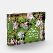 Natuur schiet niet Inspirerend Citaat op Fotoblokken (Links)