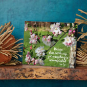 Natuur schiet niet Inspirerend Citaat op Fotoplaat (Zijkant)