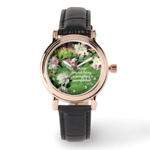 Natuur schiet niet Inspirerend Citaat op Horloge