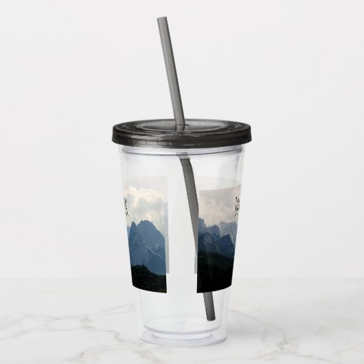 Natuur schilderachtig alpiene bergen Foto Acryl Drinkbeker (Links)