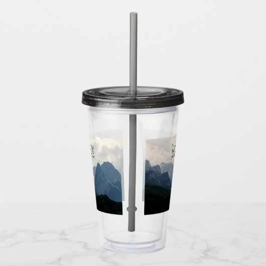 Natuur schilderachtig alpiene bergen Foto Acryl Drinkbeker (Rechts)