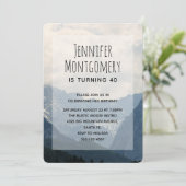 Natuur schilderachtig alpiene bergen kaart (Staand voorkant)