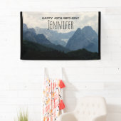 Natuur schilderachtig alpiene bergen spandoek (Insitu)