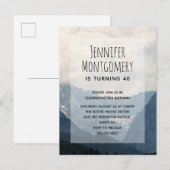 Natuur schilderachtig alpiene bergen uitnodiging briefkaart (Voorkant / Achterkant)