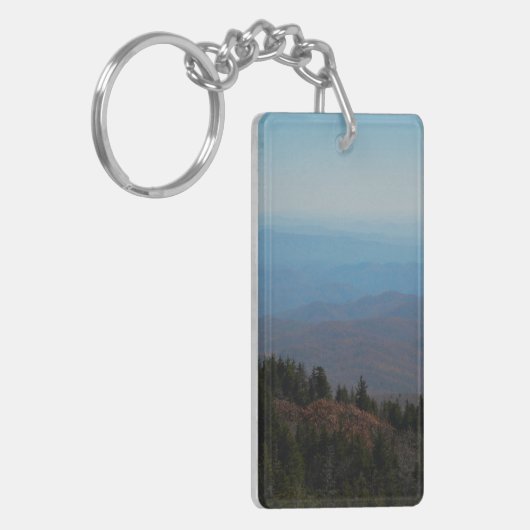 Natuur schilderachtig blauw Ridge Mountains Sleutelhanger (Voorkant Links)