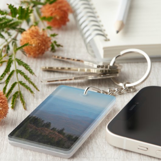 Natuur schilderachtig blauw Ridge Mountains Sleutelhanger (Voorkant Rechts)