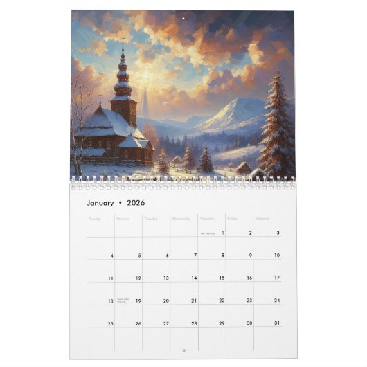 Natuur schilderen kalender (Jan 2026)