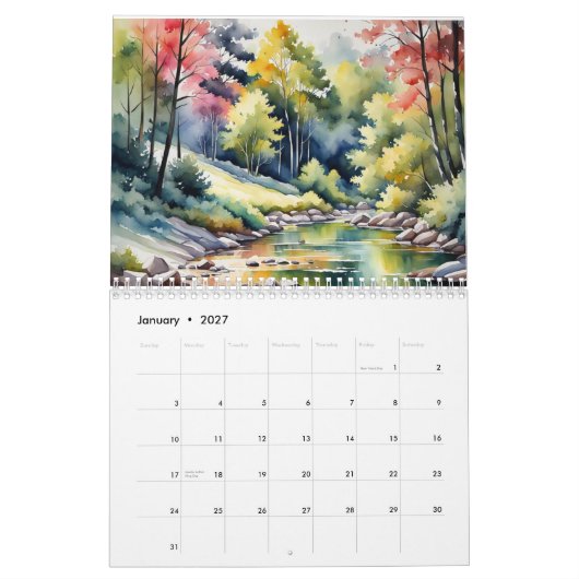 Natuur Schilderijen Kalender (Jan 2027)