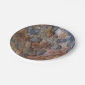 Natuur sedimentair rotsoppervlak papieren bordje (Gekanteld)