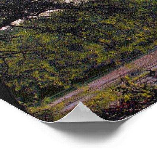 Natuur Serene Marsh and Tree Photo Effect Poster (Hoek)