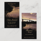 Natuur Silhouette Bridge Pond Visitekaartje (Voorkant / Achterkant)