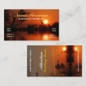 Natuur Silhouette Sunset Reflection Visitekaartje (Voorkant / Achterkant)