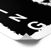 Natuur Sjabloon van zwarte en witte luis Poster (Hoek)