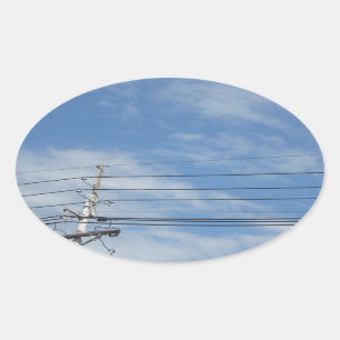 Natuur Skyline NewJersey USA Cloud GIFTS nvn673 fu Ovale Sticker