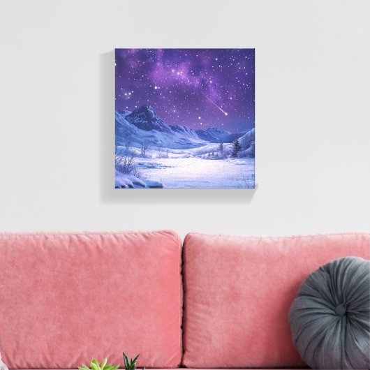 Natuur slaapliedje onder de sterren canvas afdruk (Insitu (Woonkamer))