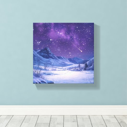 Natuur slaapliedje onder de sterren canvas afdruk (Insitu (Houten vloer))