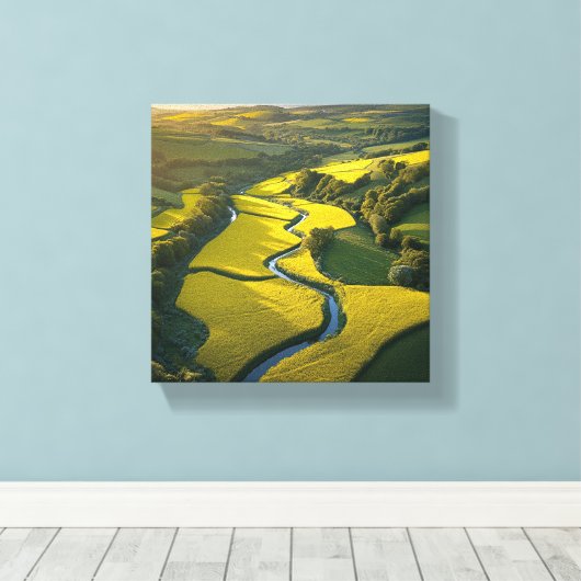 Natuur slaapliedje onder de zon canvas afdruk (Insitu (Houten vloer))