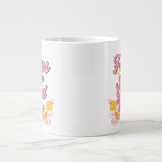 Natuur Soul Slogan | Focus op de goede dingen Grote Koffiekop (Voorkant)