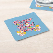 Natuur Soul Slogan | Focus op de goede dingen Kartonnen Onderzetters (Schuin)