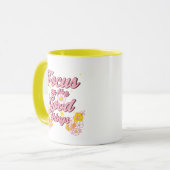 Natuur Soul Slogan | Focus op de goede dingen Mok (Voorkant links)