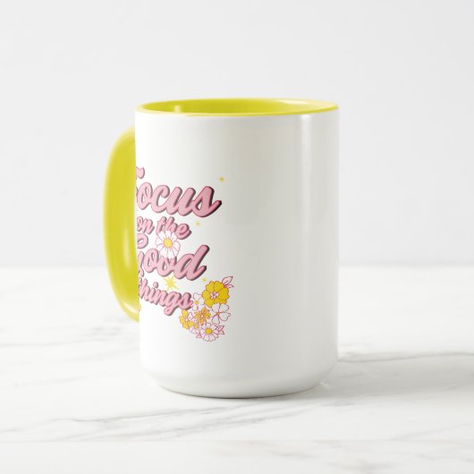 Natuur Soul Slogan | Focus op de goede dingen Mok (Voorkant links)