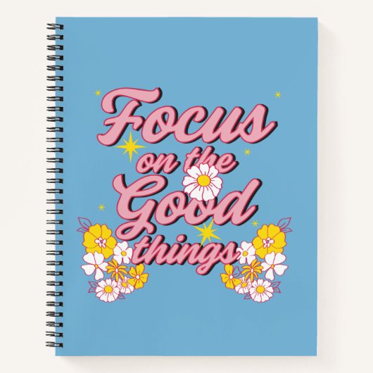 Natuur Soul Slogan | Focus op de goede dingen Notitieboek (Voorkant)