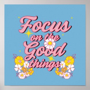 Natuur Soul Slogan Focus op de goede dingen Poster