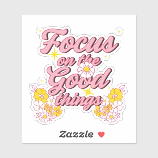 Natuur Soul Slogan | Focus op de goede dingen Sticker (Vel)