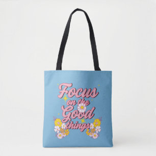 Natuur Soul Slogan Focus op de goede dingen Tote Bag