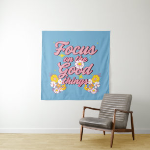 Natuur Soul Slogan Focus op de goede dingen Wandkleed