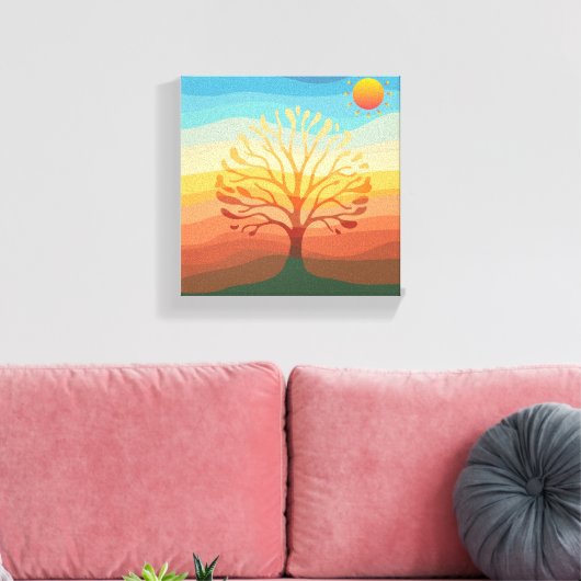 Natuur spectrum minimalistische canvas muurkunst (Insitu (Woonkamer))