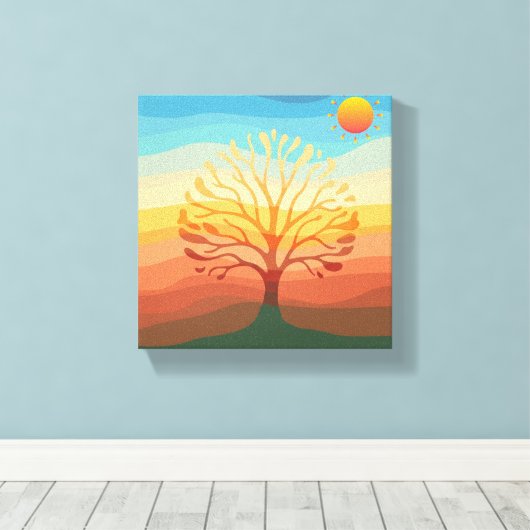 Natuur spectrum minimalistische canvas muurkunst (Insitu (Houten vloer))