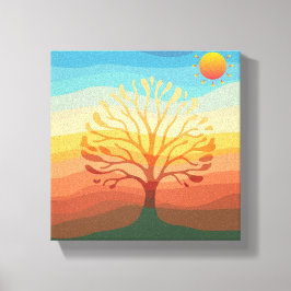 Natuur spectrum minimalistische canvas muurkunst