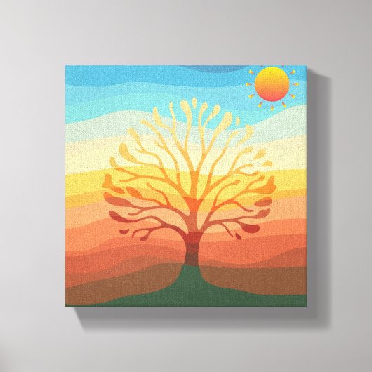 Natuur spectrum minimalistische canvas muurkunst (Voorkant)