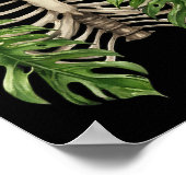 Natuur Spine Lungs Monstera Plant Skeleton Art Poster (Hoek)