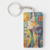 Natuur Spirit Woman Acryl Sleutelhanger (Voorkant)