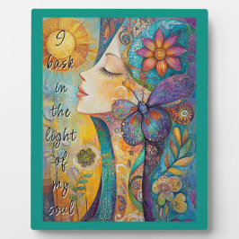 Natuur Spirit Woman Tafelblad Plaque met Ezel Fotoplaat