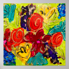 Natuur spreekt over een muur-kunst poster