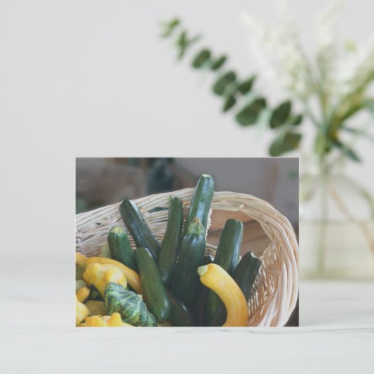Natuur Squash en Zucchini Briefkaart (Staand voorkant)