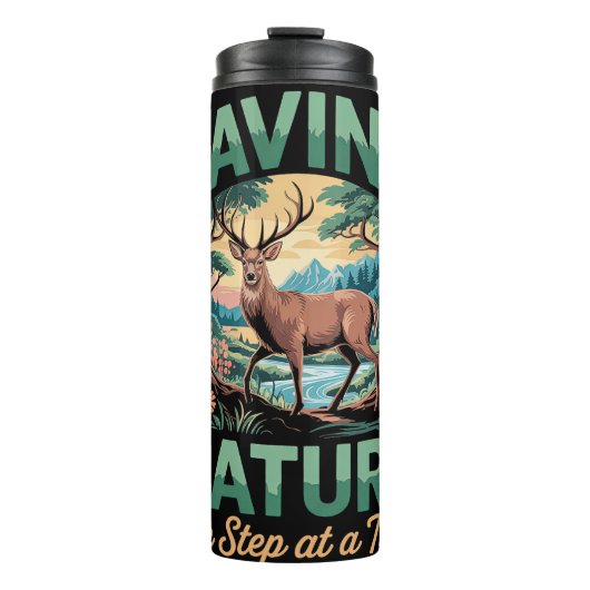 Natuur stap voor stap opslaan thermosbeker (Voorkant)